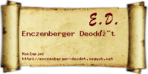Enczenberger Deodát névjegykártya